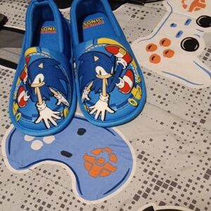 Sonic the Hedgehog Blue Kids Slip-On Shoes